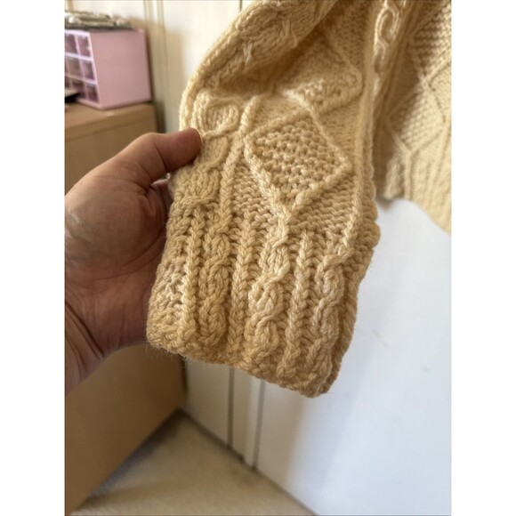 Vtg Loch Garman Irish Cable Knit Fishermans Sweater Wool Ireland | Men's Large - Picture 6 of 15
